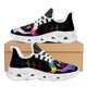 thumbnail image 1 of Zapatillas de plataforma con estampado de latidos del corazón LGBT para mujer y hombre, informales, transpirables, con cordones, para caminar y hacer deporte., 1 of 6