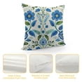 thumbnail image 4 of Qinduosi Pillow Covers Inch Set of Watercolor Green Blue Floral Leaves Decorative Outdoor Throw Pillows Summer Pillow Case Linen Square Cushion Cover Decor for Sofa Couch Bed, 4 of 5