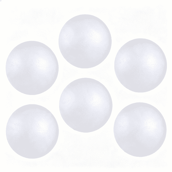 CYFW 6Pcs White Foam Balls,6In Round Polystyrene Craft Foam Balls for Art Craft Household School Projects and Christmas Easter Party Decoration Supply Lightweight Foam Balls