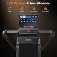 thumbnail image 6 of CONCETTA Foldable Walking Treadmill with Handrails, 2-in-1 Quiet Under Desk Treadmill for Home Office, Remote Control, LED Display, Black, 6 of 11
