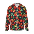 thumbnail image 1 of Fotbe Tomatoes Chaqueta con Protección Solar UPF 50+ para Hombre y Mujer, Camisa con Capucha y Bolsillos-Large, 1 of 7