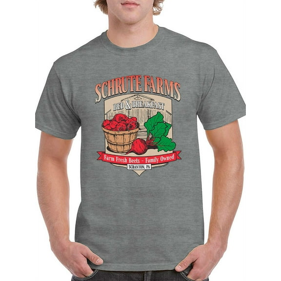 Schrute Farms Bed And Breakfast T-Shirt Men The Office, Male Large