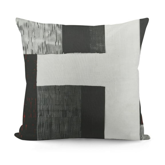 YINGXI Black and White Grey Throw Pillow Covers Abstract Geometric Pillow Cases Square Decorative Cushion Covers for Sofa Couch 12x12in