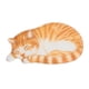 thumbnail image 2 of Bonita alfombra de baño con forma de gato durmiendo, felpudo interior de entrada. Amarillo blanco, 2 of 9