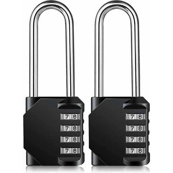 Combination Padlock Heavy Duty Lock - Weatherproof Padlock, Resettable Lock, 2.5inch Long Shackle 4-Digit Zinc Alloy Combination Lock for Shed Fence G