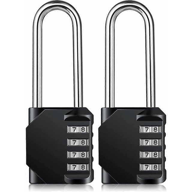 Combination Padlock Heavy Duty Lock - Weatherproof Padlock, Resettable Lock, 2.5inch Long Shackle 4-Digit Zinc Alloy Combination Lock for Shed Fence G