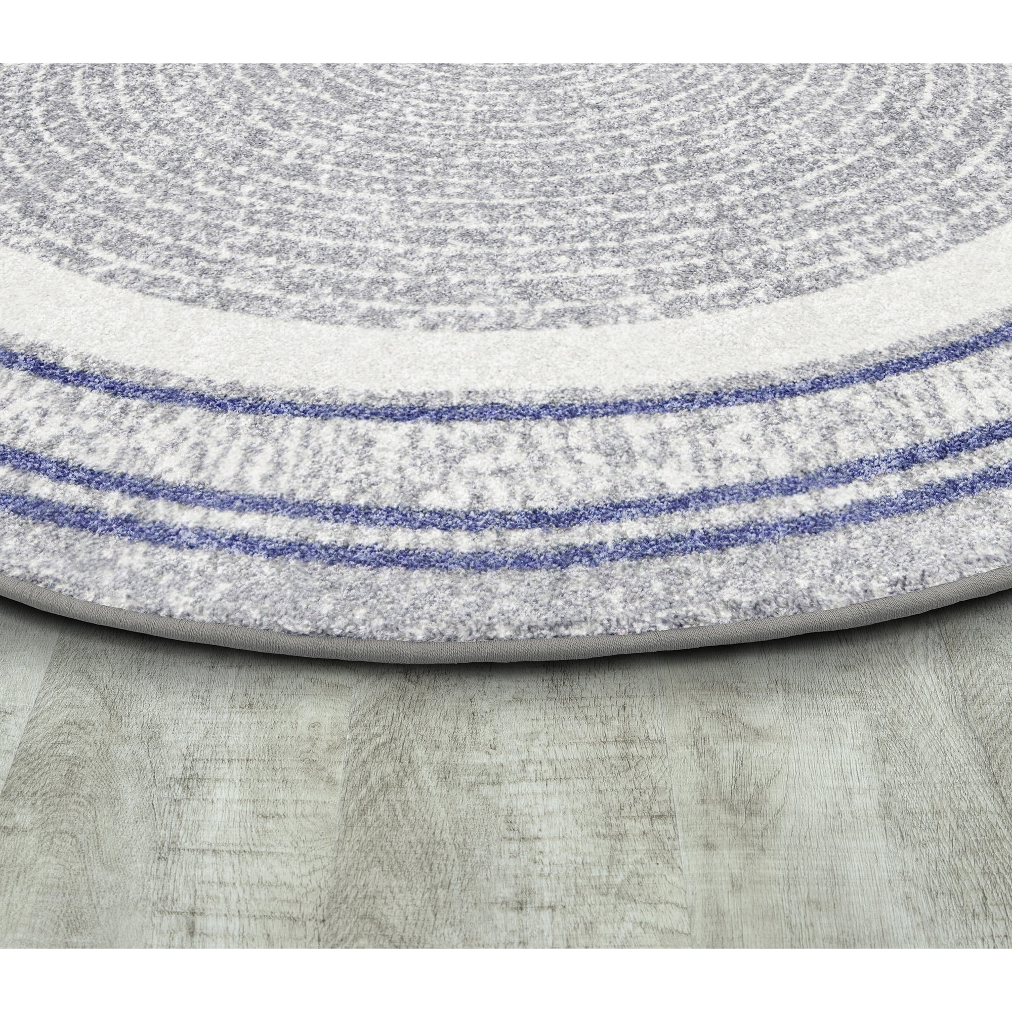 Joy Carpets Kid Essentials Cozy Corner 7'8" x 10'9" Oval Indoor Area Rug in Color Light Blue