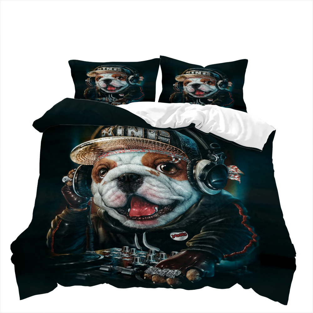 Akita Dog Pattern Print Duvet Cover Bedding Set