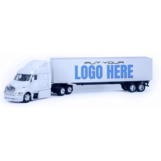 Camión de juguete diecast Shop72 Peterbilt modelo 387 1:43 con remolque