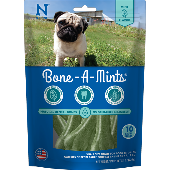 N-Bone® Bone-A-Mints® Dental Treat Mint Flavor SMALL 10ct 8.1 oz