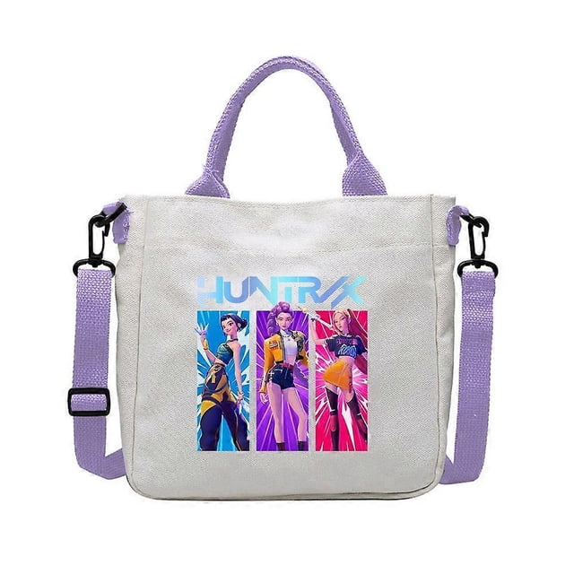 K-Pop Demon Hunters Printed Tote Bag with Detachable Strap 23x23cm Fan Gift