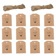 Packaging Stickers Kraft Paper Hang Tag Decorate Labels Decoration Tags Gift Decorating 100 Pcs