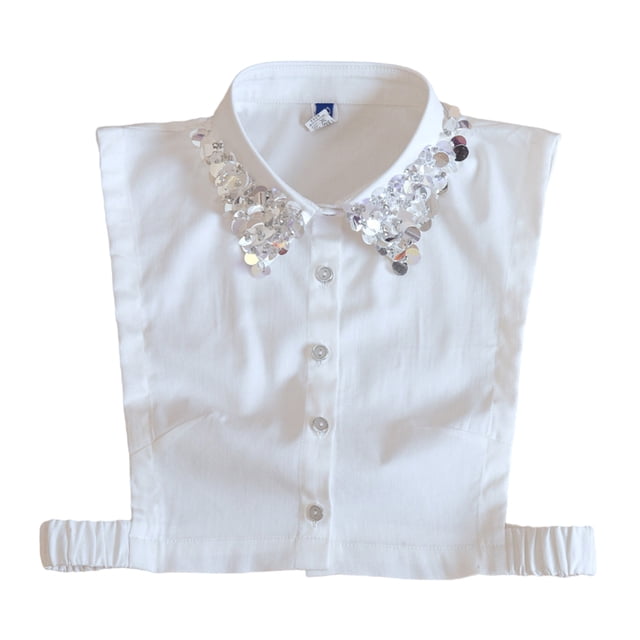 Cuello falso desmontable Sunnimix para mujer de algodón