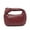 Dark red, variant on Knoted Woven Handbag for Women Fashion Designer Ladies Hobo Bag Bucket Purse Faux Leather.White