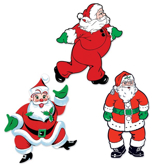 Recortes de Santa de Navidad vintage Beistle 20057