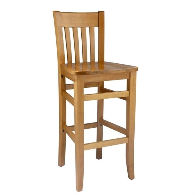 Beechwood Mountain Jacob 30" Slat Back Bar Stool in Cherry