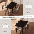 thumbnail image 4 of Modern Extendable Dining Table for 4-6, 63" Farmhouse Kitchen Table, Rectangular Dining Room Tables for Dining, Kitchen, Office, Living Room, Wooden Tables, Space Saving (Black), 4 of 16