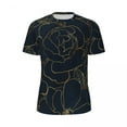 thumbnail image 4 of T Shirt For Men Elegant Gold Roses Running Floral Print Trendy Cool T-Shirts Men Street Style Tee Sh, 4 of 7
