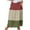 Wine, variant on Maoxin Womens Skirts Women's Printed Elastic Waistband Pleated Pocket Skirt With Mid Calf Skirt ,Light Blue,M