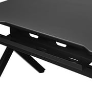 Topbuy K-Shape Gaming Desk Computer PC E-Sports Table w/ Cup Holder Hook Black