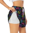 thumbnail image 3 of Lsque Graffiti Art Printed Women's Running Shorts with Liner Pockets,Elastic Quick Dry Workout Athletic Gym Yoga Shorts,Womens High Waist Shorts-XX-Large, 3 of 9