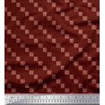 thumbnail image 1 of Soimoi Poly Georgette Fabric Text,Skull & Check Printed Craft Fabric by The Yard 42 Inch Wide, 1 of 3