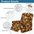 thumbnail image 4 of SCRAWLGOD Fall Recliner Chair Cover 4 Pieces, Recliner Cover for Recliner Chair, Stretch Recliner Sofa Slipcover with Pockets, Furniture Protector for Pets, Sunflower Pumpkin Maple Leaf Black, 4 of 7