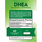 DHEA Supplement | 100mg | 60 Capsules | For Men and Women | by Nature's Truth