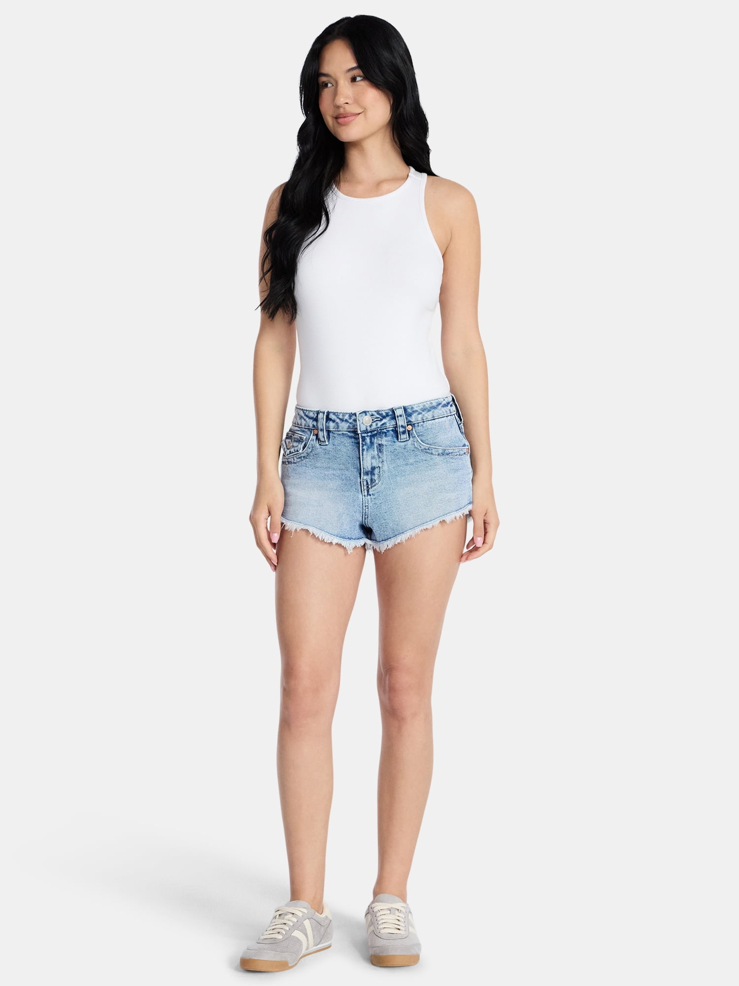 Madden NYC Women’s Frayed Denim Shorts, Sizes 00-18