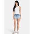 thumbnail image 2 of Madden NYC Women’s Frayed Denim Shorts, Sizes 00-18, 2 of 5