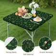 thumbnail image 4 of Dark Green Christmas Tree and Star Pattern Square Fitted Tablecloth with Elastic Edge,Square Table Cover,Washable Elastic Table Cover for Home Kitchen Party Decor 34"x34", 4 of 6