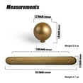 thumbnail image 3 of Goo-Ki Antique Brass Cabinet Knobs with Backplate- 7.6''(192MM) Hole Centers Zinc Alloy Cabinet Handle with 1.2''(30MM) Dia Double Cabinet Knobs, 2 Pack, 3 of 7