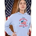 thumbnail image 2 of Independence Day Waving Flag Hoodie Women -Image by Shutterstock, Female Small, 2 of 4