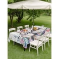 thumbnail image 3 of Outdoor Tablecloth with Umbrella Hole and Zipper, Bunny Easter Rectangle Table Cloth 54x80 Inch Waterproof Tablecloth, Eucalyptus Leaves Spring Floral Eggs Wooden Picnic Table Cover for Patio Camping, 3 of 7
