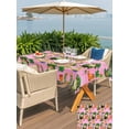 thumbnail image 4 of Saint Patrick's Day Outdoor Tablecloth - 60x120 Inch Rectangle Dining Table Cover, Pink Gnomes Hat Boot Clovers Love Waterproof Outdoor Table Cloth with Umbrella Hole & Zipper for Picnic/Patio/Party, 4 of 7