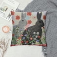 thumbnail image 2 of Nawypu Spring Easter Pillow Cases - Microfiber Bed Throw Pillow Covers, Red Blue Teal Floral Bunny Botanical Lumbar Pillow Cover with Envelope Closure for Sofa, 2 of 5