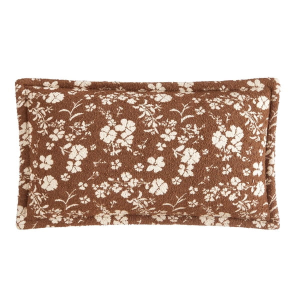 The Pioneer Woman Brown Daisy Boucle Lumbar Decorative Pillow