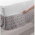 thumbnail image 2 of Geometric Bed Skirt, Portuguese Tiles Floral Themed European Culture Elements Colorful Plant Design, Elastic Bedskirt Dust Ruffle Wrap Around for Bedding Decor, 4 Sizes, Multicolor, by Ambesonne, 2 of 2