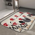 thumbnail image 2 of 1pc Roosters on Fabric Absorbent Non-Slip Bathroom Thickened Flannel Rug Decor,Soft,Quick Drying,Suitable For Indoor/outdoor Use,Bathrooms,Bedrooms,Kitchens,Terrace,Laundry Rooms,16"x24", 2 of 9