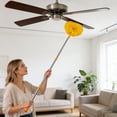 thumbnail image 4 of Long-Handled Telescopic Microfiber Ceiling Fan Duster, With Static Charge For Dust Removal, 40Cm-140Cm Telescopic Extension For Home Cleaning Of Ceiling Fans, Light Fixtures, And, 4 of 9