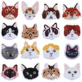 thumbnail image 1 of 16 Pcs Cat Iron-on Patch, Animal Sew-on Patch, Sew-on Appliques, Decorative Embroidery Patches, 1 of 3