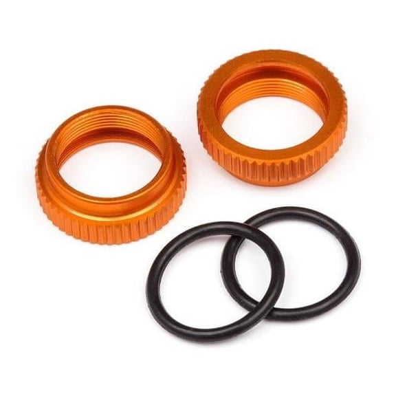 HPI Racing HPI108072 Aluminum Shock Adjuster Savage XS, Orange - 2 Piece