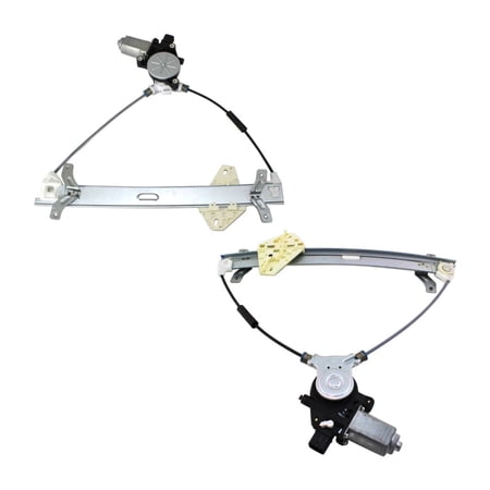 KarParts360 For Honda Accord 2003 04 05 06 2007 Coupe Window Regulator Driver And Passenger Side Pair | Front | Power | With Motor | Cable Type | With Anti-Pitch | Replacement For HO1351117 HO135011
