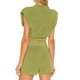 thumbnail image 3 of Txlixc Traje de 2 piezas para mujeres, chaqueta de punto sin mangas de cuello redondo de color sólido + pantalones Txlixc moda, 3 of 4