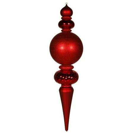 Vickerman 62" Red Shiny/Matte/Glitter Finial Ornament