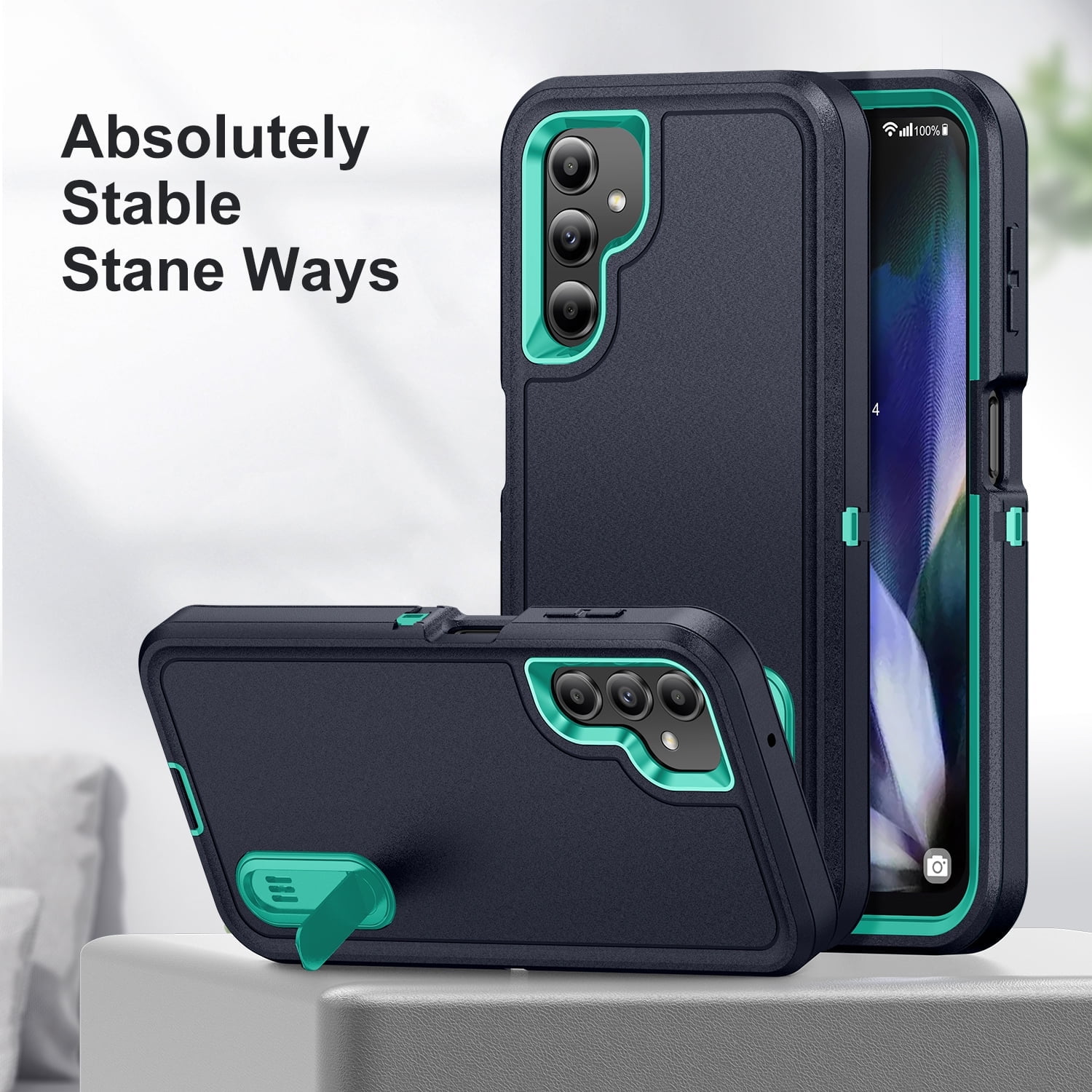 New Case for Samsung Galaxy A54 5G 6.4 inch,Heavy Duty 3 Layer Military Protection with Hidden Kickstand Shock Resistant Armor Hybrid Bumper Rugged Rubber Phone Cover,7 Color