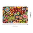 thumbnail image 3 of Disketp Hippie Peace Love Mat For Front Door Outside - Doormat Outdoor Entrance - Welcome Mats Outdoor,Outside Entry And Outdoor Entrance 16''X24'', 3 of 9