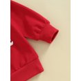 thumbnail image 6 of My First New Years Baby Boy Outfit Baby Boy Valentines Day Outfit Letter Print Long Sleeve Sweatshirt T-shirt and Elastic Casual Pants Suit, 6 of 9