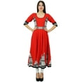 thumbnail image 7 of Bimba Women Long Flaired Kurti India Clothing Designer Kurta Boho Chic Dress, 7 of 7