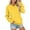 Yellow, variant on Bibifish Womens Sweatshirts V Neck Solid Pullover Sweatshirts Soft Long Sleeve Casual Tops Daily Wear And Sports Comft Oversized Tops With Pocket
